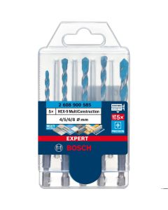 BOSCH 博世 EXPERT系列 HEX-9 超硬多功能專業款萬用鑽頭套裝2608900585 (5支裝) 4 mm, 5 mm, 6 mm, 8 mm